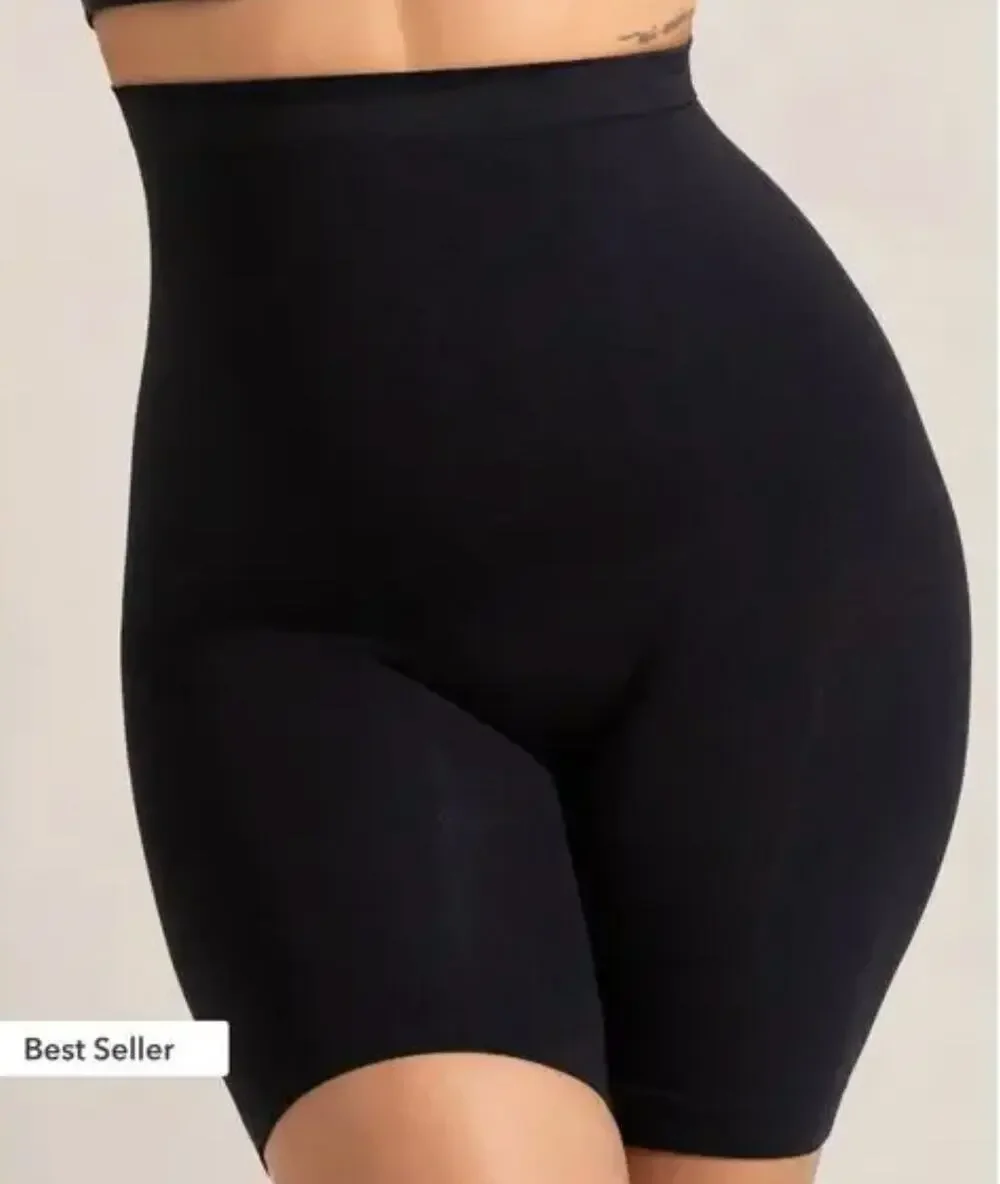 Empetua Fresh Control Mid-Waist Shaper Bike Shorts Womens Size Large Black NWT